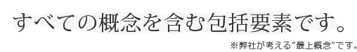 すべての概念を含む包括要素です。